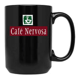 Cafe Nervosa Black Coffee Mug, Gift Coffee Mug
