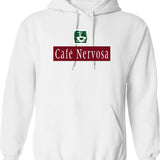 Cafe Nervosa Graphic Pullover Hoodie - White