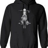 Cafe Racer Hoodie - Retro Graphic Pullover Hoodie for Men & Women - Black