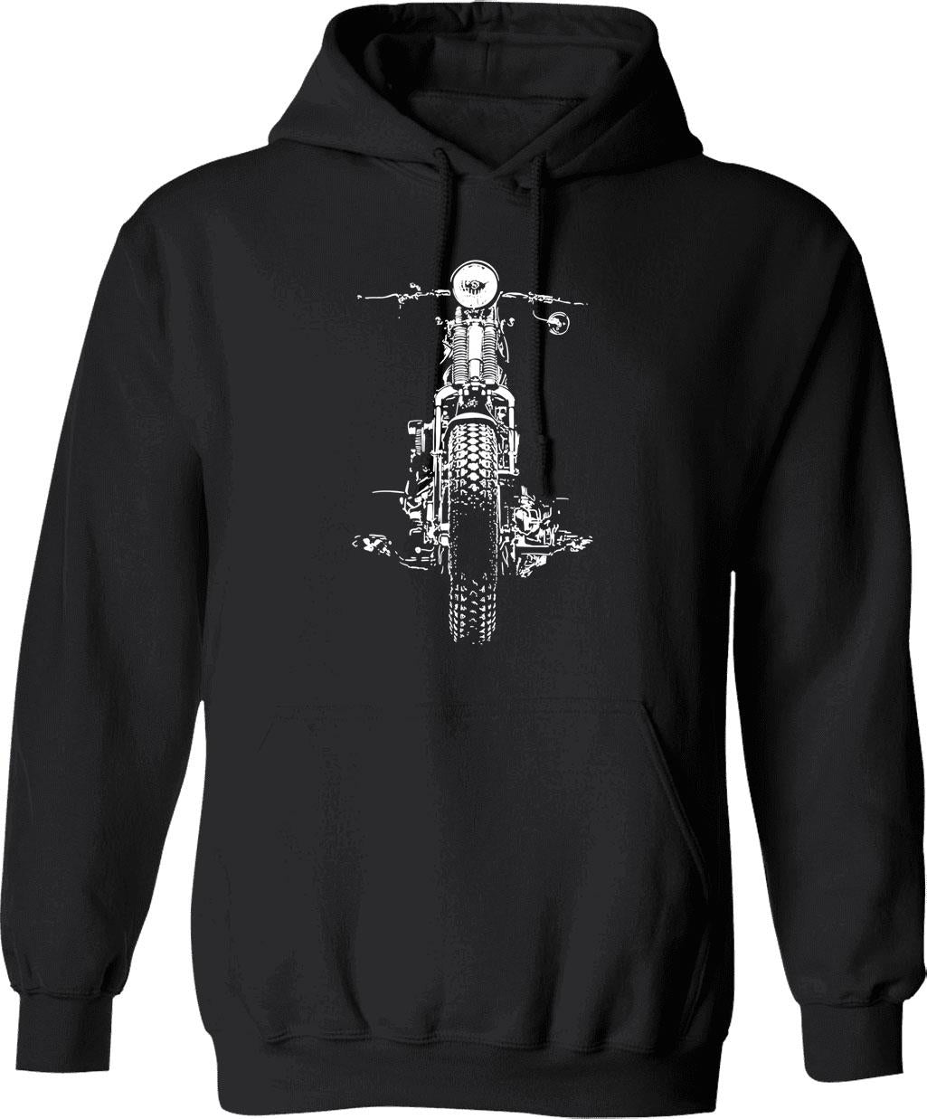 Cafe Racer Hoodie - Retro Graphic Pullover Hoodie for Men & Women - Black