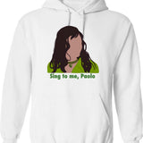 Call Me Sing To Me Paolo Vintage Retro Hoodie - White