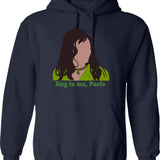 Call Me Sing To Me Paolo Vintage Retro Hoodie - Navy