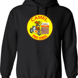 Camel Racing Hoodie - Retro Graphic Pullover Hoodie for Men & Women - Black
