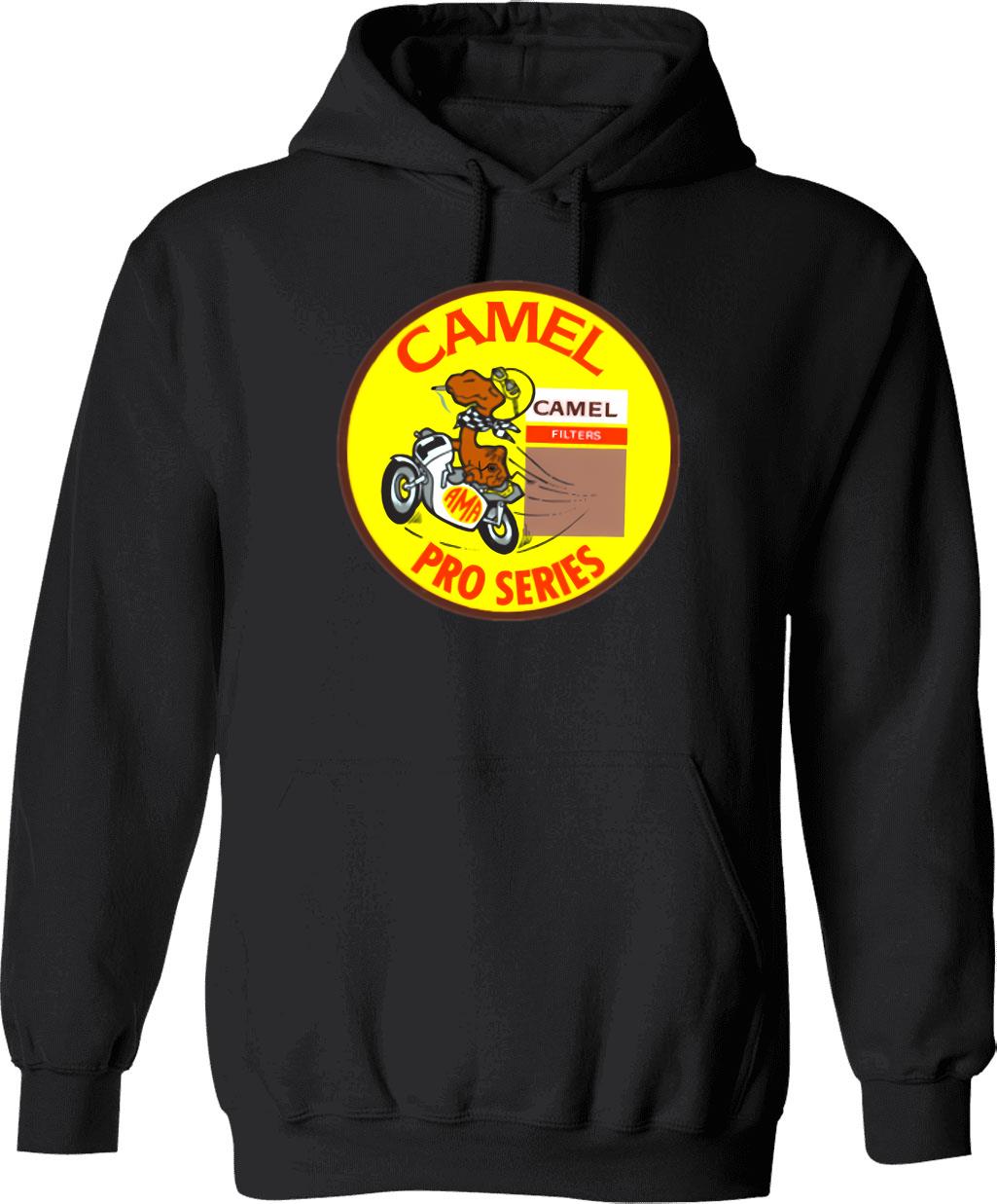 Camel Racing Hoodie - Retro Graphic Pullover Hoodie for Men & Women - Black