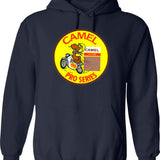 Camel Racing Hoodie - Retro Graphic Pullover Hoodie for Men & Women - Navy