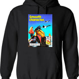 Camel Smooth Character Long Hoodie - Retro Graphic Pullover Hoodie for Men & Women - Black