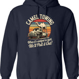 Camel Towing Retro Adult Humor Vintage Halloween Candy Hoodie - Navy