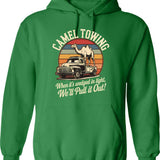 Camel Towing Retro Adult Humor Vintage Halloween Candy Hoodie - Green