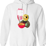 Camp Crystal Flakes Hoodie - Retro Graphic Pullover Hoodie for Men & Women - White