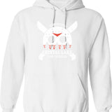 Camp Crystal Lake Counselor Hoodie - Retro Graphic Pullover Hoodie for Men & Women - White