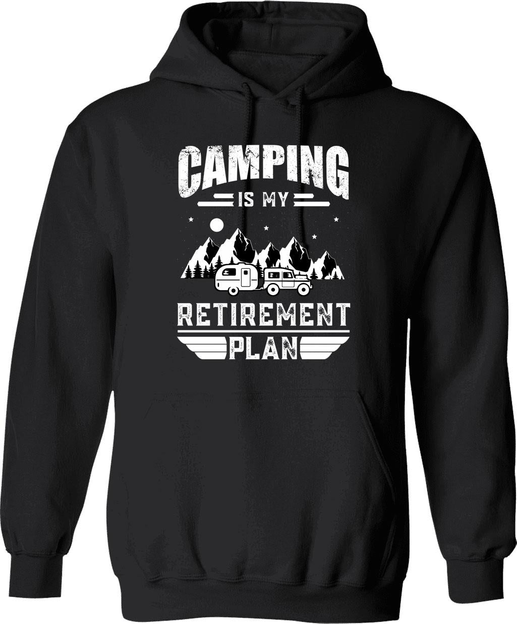 Camping Is My Retirement Plan Summer Camping Vintage Shirt Hoodie - Black