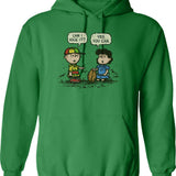 Can I Kick It Hoodie - Retro Graphic Pullover Hoodie for Men & Women - Green