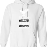 Can I Refill Your Eggnog Hoodie - Retro Graphic Pullover Hoodie for Men & Women - White