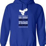 Can I Refill Your Eggnog Hoodie - Retro Graphic Pullover Hoodie for Men & Women - Blue