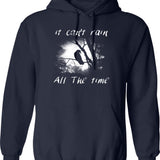 Can't Rain All The Time Hoodie - Retro Graphic Pullover Hoodie for Men & Women - Navy