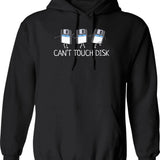 Can't Touch Disk Funny Computer Nerd Hoodie - Black