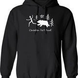 Canadian Fast Food Hoodie - Retro Graphic Pullover Hoodie for Men & Women - Black