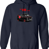 Canadiana Canada The Eh Team Funny Vintage 1980's Pun Design Hoodie - Navy