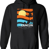 Cancun Vibe Hoodie - Retro Graphic Pullover Hoodie for Men & Women - Black