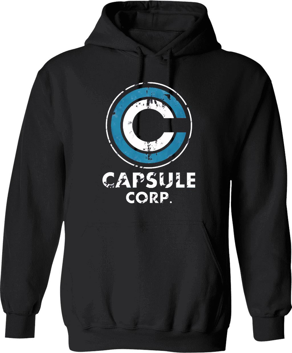 Capsule Corporation Hoodie - Retro Graphic Pullover Hoodie for Men & Women - Black