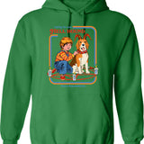 Caring For Your Hell Hound Hoodie - Retro Graphic Pullover Hoodie for Men & Women - Green