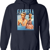 Carmela Soprano Classic Graphic Pullover Hoodie - Navy