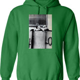 Carrie Fisher In A Trash Can Hoodie - Green