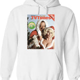 Carry On Christmas Hoodie - Retro Graphic Pullover Hoodie for Men & Women - White
