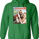 Carry On Christmas Hoodie - Retro Graphic Pullover Hoodie for Men & Women - Green