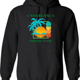 Casablanca Tennis Club Hoodie - Retro Graphic Pullover Hoodie for Men & Women - Black