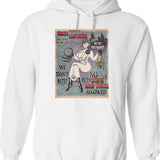 Castle Dimitrescu Vacancies Hoodie - Retro Graphic Pullover Hoodie for Men & Women - White