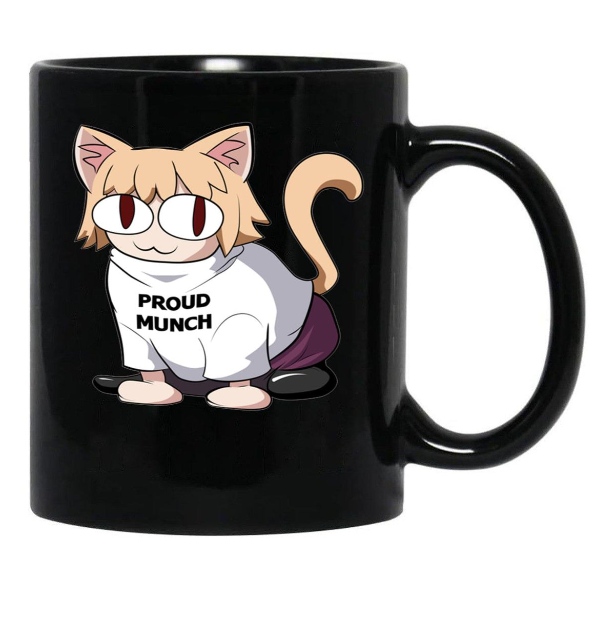 Cat Neco Arc Black Coffee Mug, Gift Coffee Mug - Black