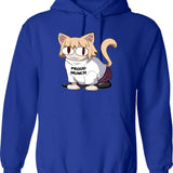 Cat Neco Arc Graphic Pullover Hoodie - Blue