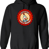 Certificate Of Silliness (1) Hoodie - Retro Graphic Pullover Hoodie for Men & Women - Black