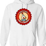 Certificate Of Silliness Hoodie - Retro Graphic Pullover Hoodie for Men & Women - White
