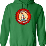 Certificate Of Silliness Hoodie - Retro Graphic Pullover Hoodie for Men & Women - Green