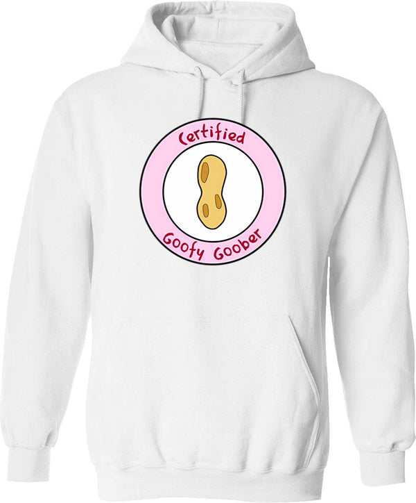Certified Goofy Goober Graphic Pullover Hoodie - White