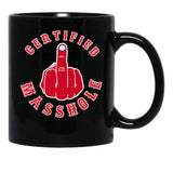 Certified Masshole Black Coffee Mug, Gift Coffee Mug - Black