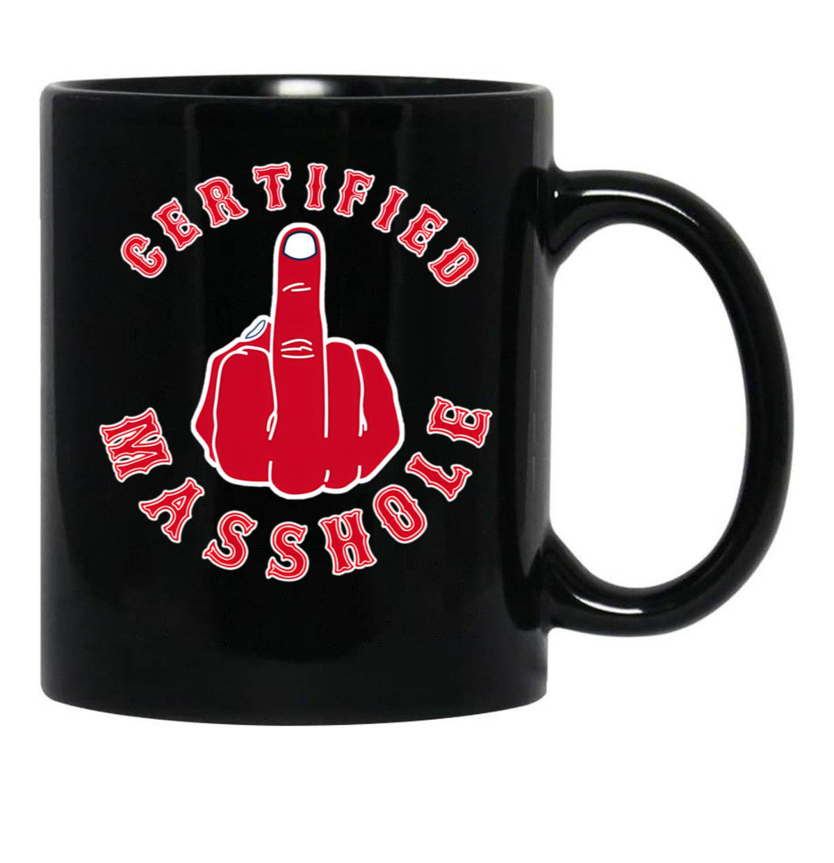 Certified Masshole Black Coffee Mug, Gift Coffee Mug - Black