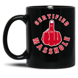 Certified Masshole Black Coffee Mug, Gift Coffee Mug