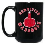 Certified Masshole Black Coffee Mug, Gift Coffee Mug - Black