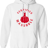 Certified Masshole Graphic Pullover Hoodie - White