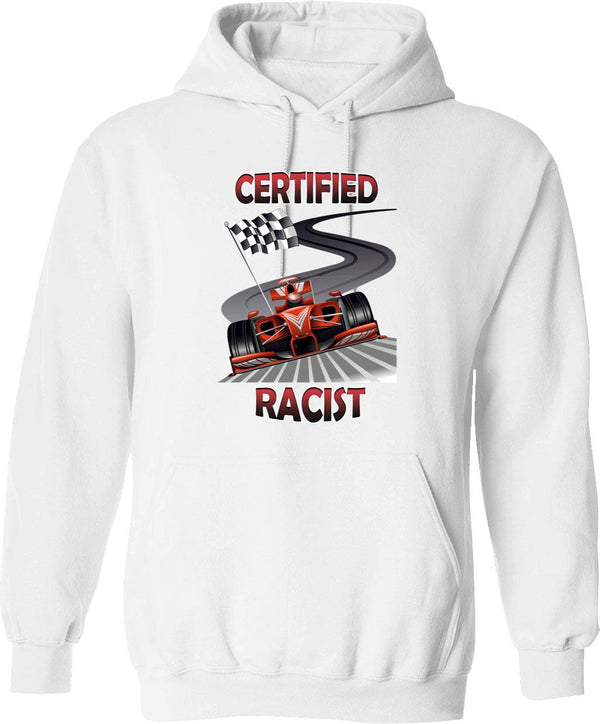 Certified Racist (2) Graphic Pullover Hoodie - White