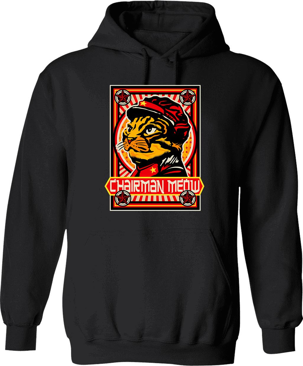 Chairman Meow Lts Hoodie - Retro Graphic Pullover Hoodie for Men & Women - Black