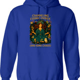 Channeling Cosmic Energy (and Some Chaos) Art Nouveau Hoodie (1) - Blue