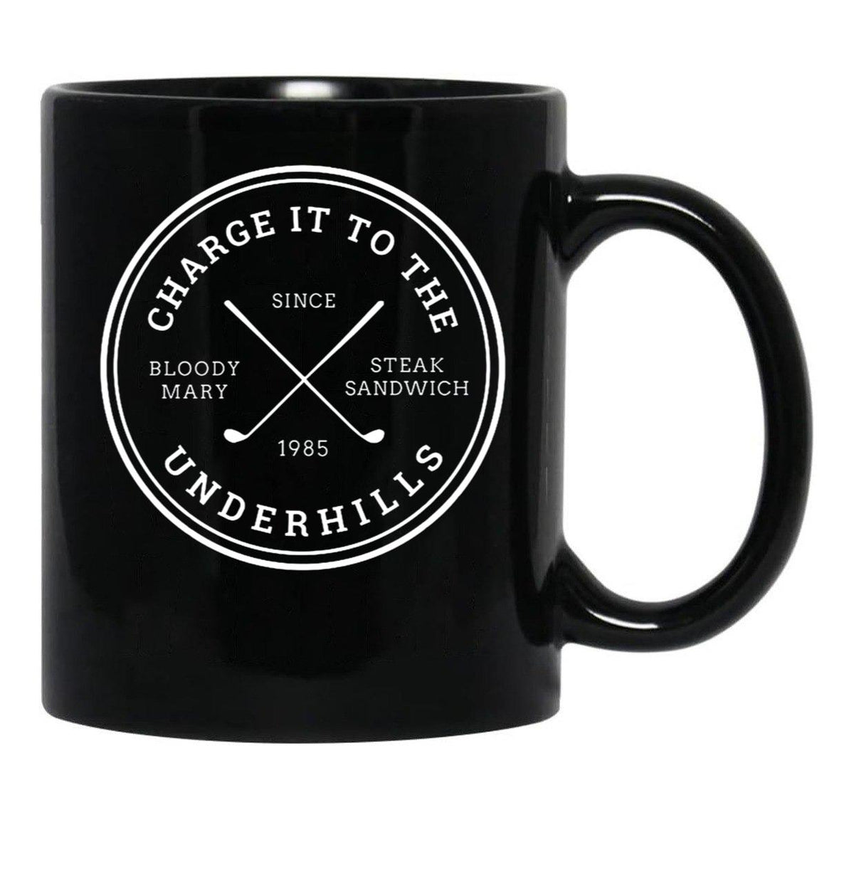Charge It to The Underhills - Fletch Black Coffee Mug, Gift Coffee Mug - Black