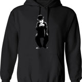 Charlot Hoodie - Retro Graphic Pullover Hoodie for Men & Women - Black