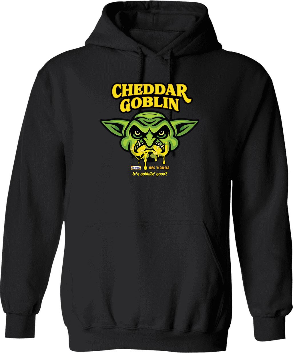 Cheddar Goblin Classic Graphic Pullover Hoodie - Black