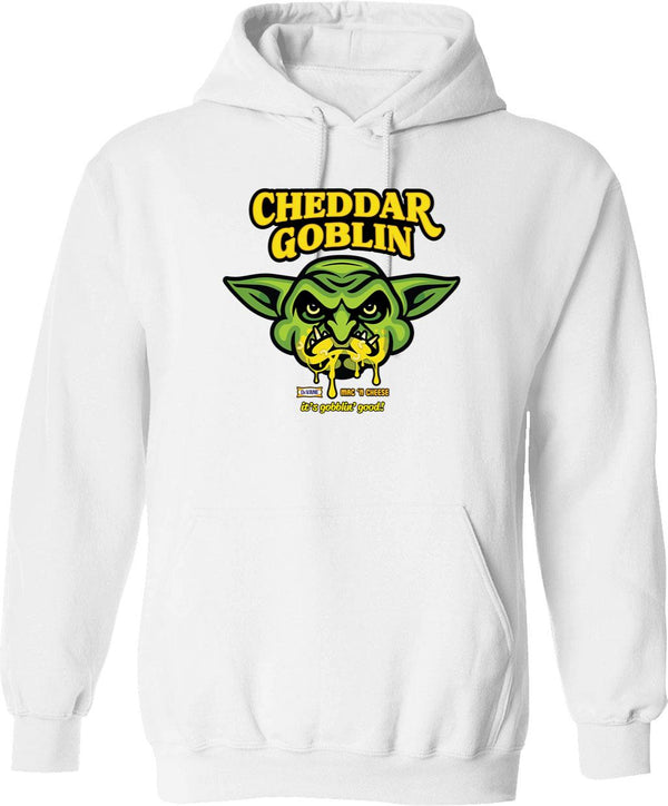 Cheddar Goblin Classic Graphic Pullover Hoodie - White