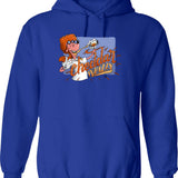 Cheddar Whizzy Hoodie - Retro Graphic Pullover Hoodie for Men & Women - Blue